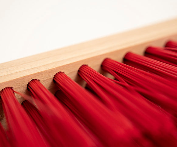 Traditional Wooden Platform Broom With Handle - Stiff